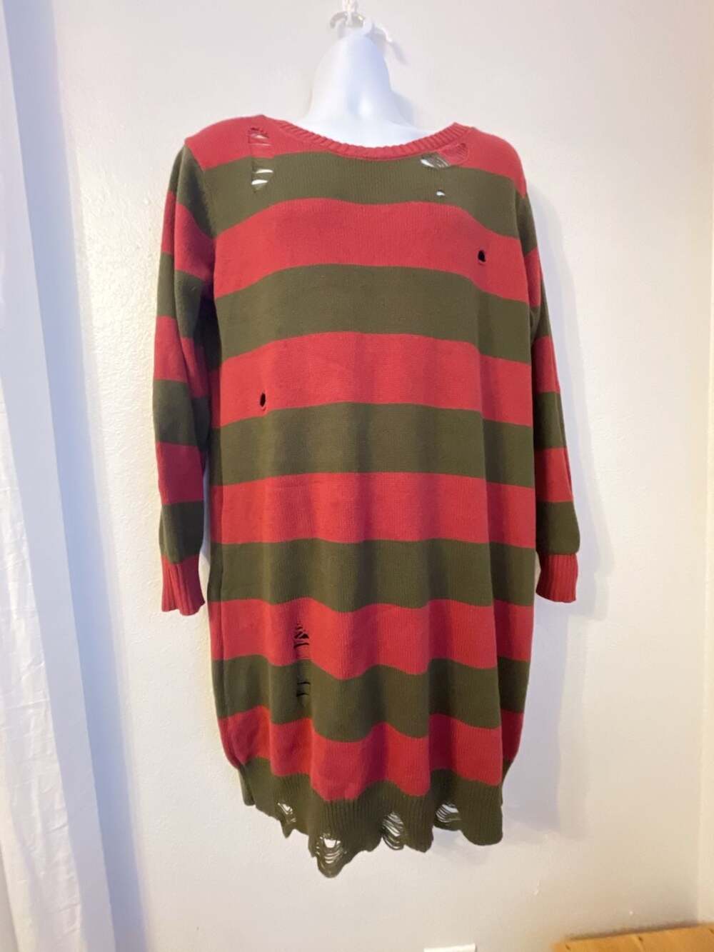 Spirit Halloween Nightmare On Elm Street Freddy Krueger Sweater Dress Size 1X